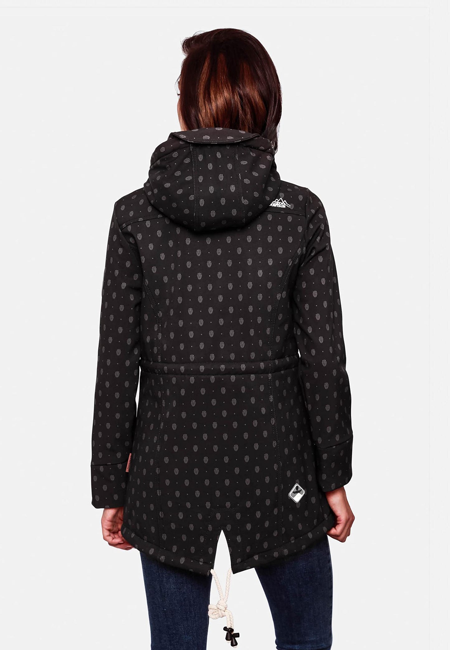 MARIKOO Damen Übergangsjacke Softshellmantel wasserdicht atmungsaktiv mit Kapuze Zimtzicke XS-3XL