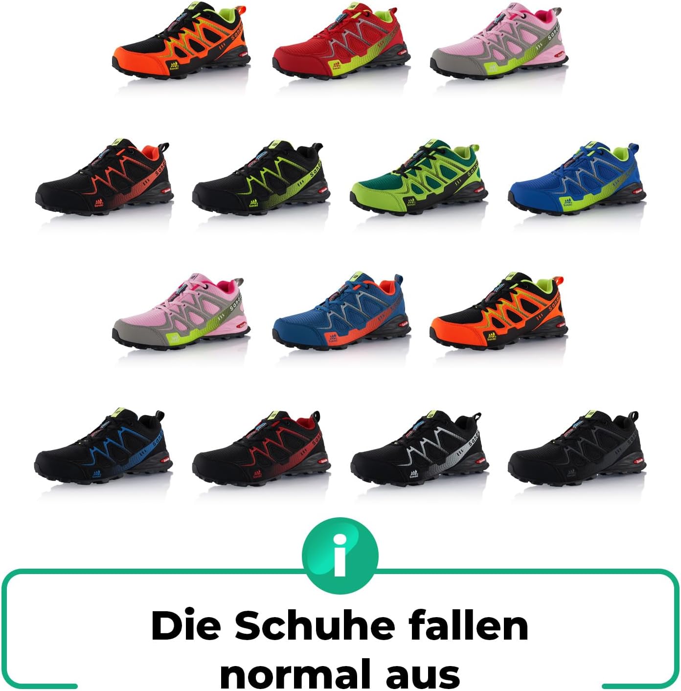 Fusskleidung® Damen Herren Wanderschuhe atmungsaktive Trail Running Trekkingschuhe