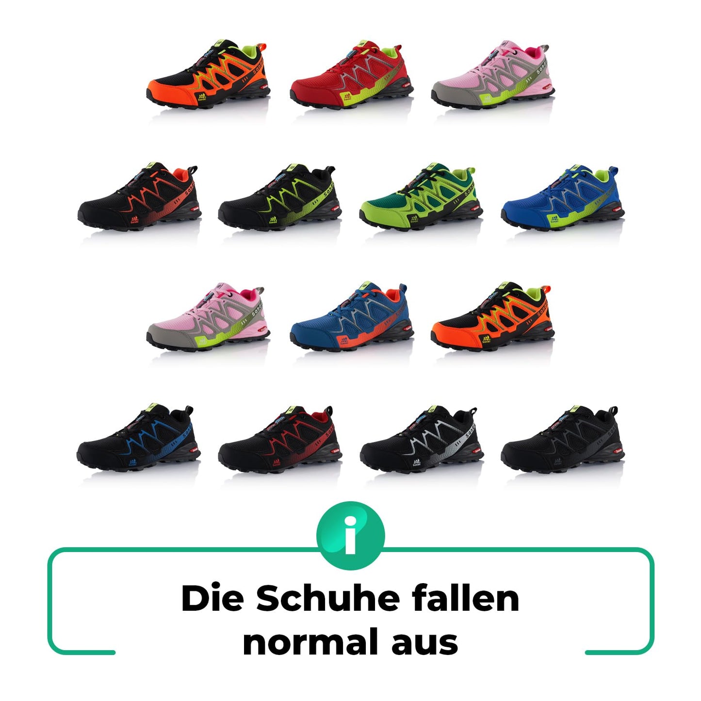Fusskleidung® Damen Herren Wanderschuhe atmungsaktive Trail Running Trekkingschuhe