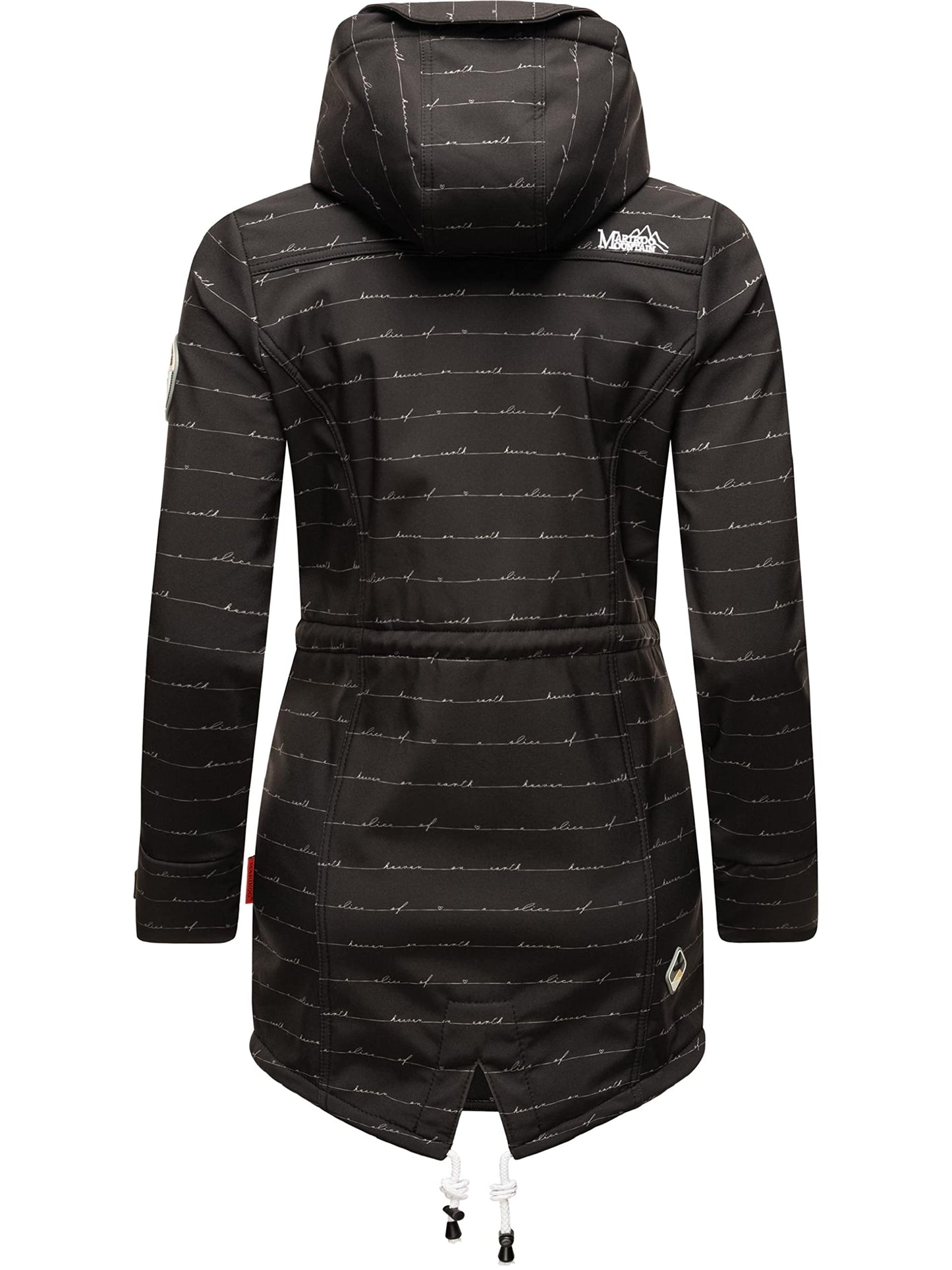 MARIKOO Damen Übergangsjacke Softshellmantel wasserdicht atmungsaktiv mit Kapuze Zimtzicke XS-3XL