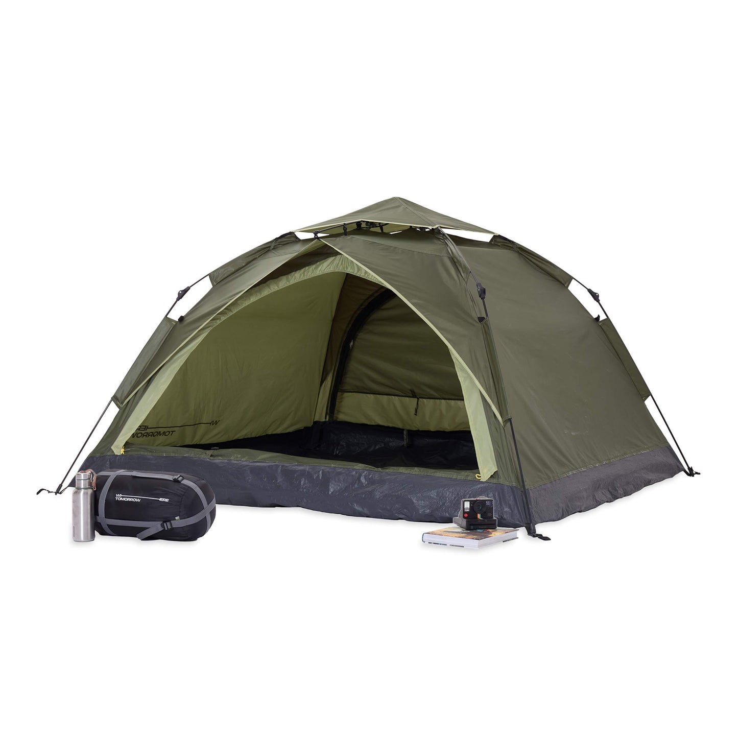 Lumaland Camping Zelt | Leichtes Pop Up Wurfzelt | 2-3 Personen Kuppelzelt | Trekking & Festival Igluzelt | Sekundenzelt Wasserdicht 210x190x110cm | Wind- & Sonnenschutz | Mit 1 & 2 Eingängen