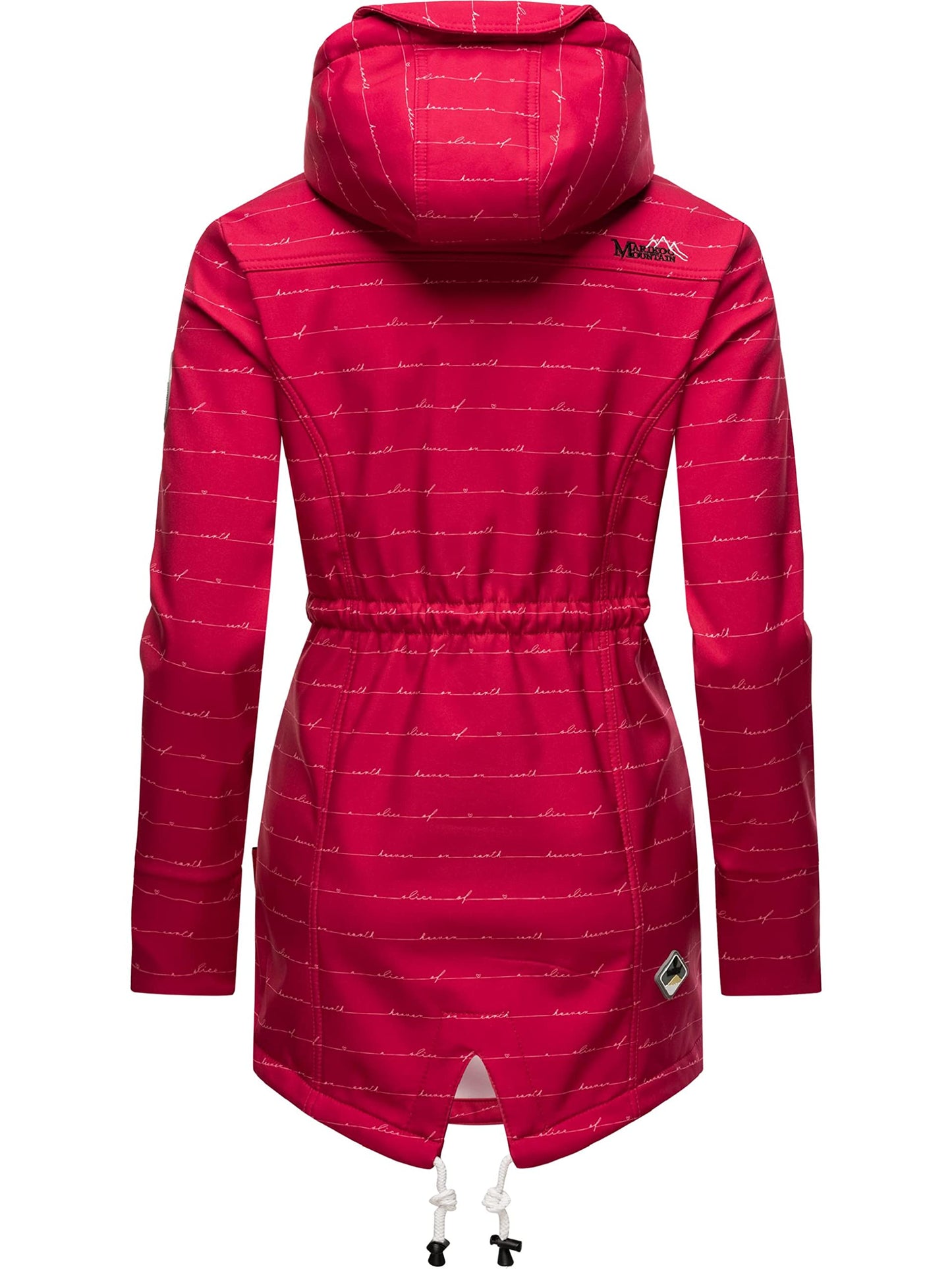 MARIKOO Damen Übergangsjacke Softshellmantel wasserdicht atmungsaktiv mit Kapuze Zimtzicke XS-3XL
