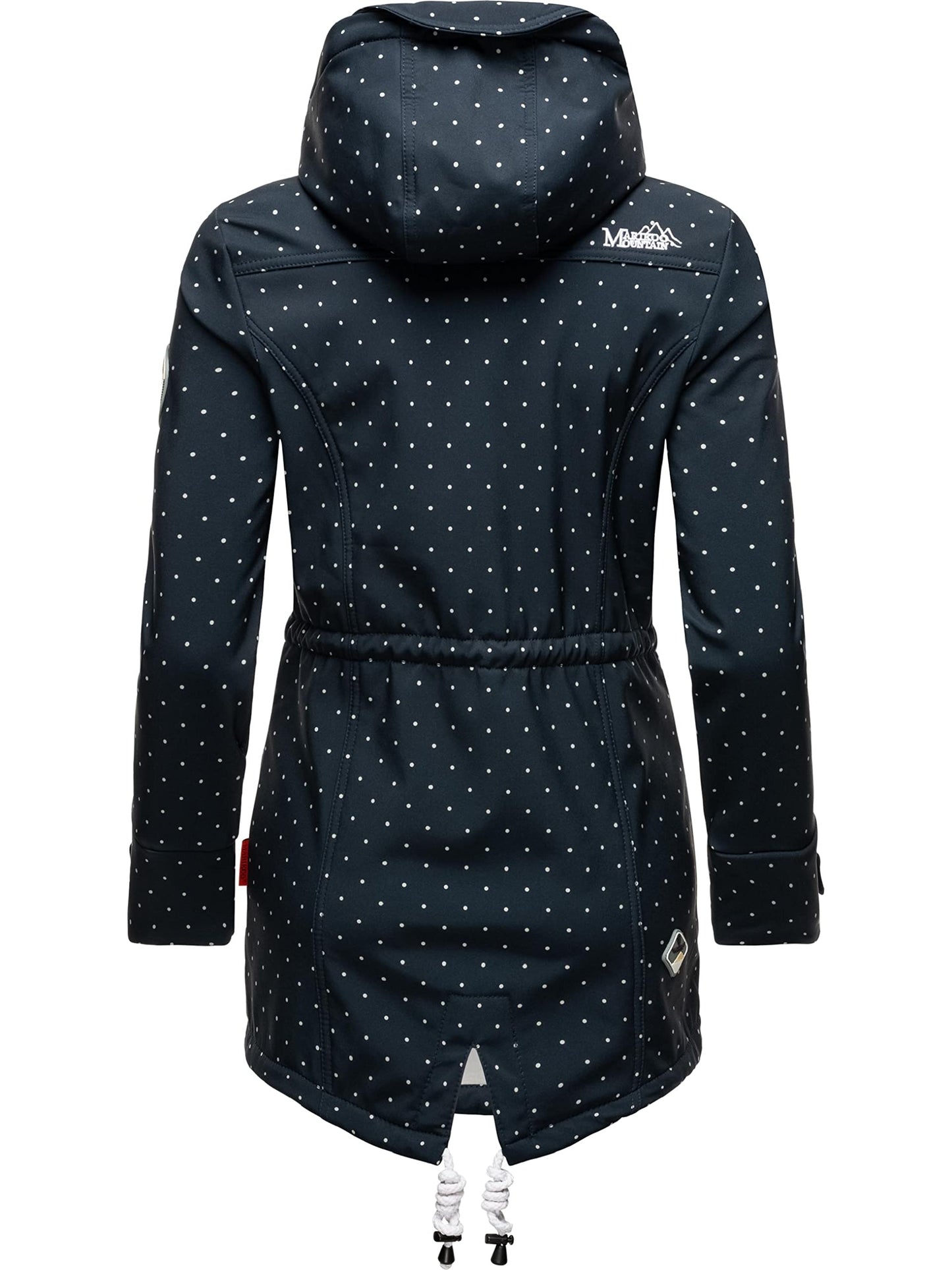 MARIKOO Damen Übergangsjacke Softshellmantel wasserdicht atmungsaktiv mit Kapuze Zimtzicke XS-3XL