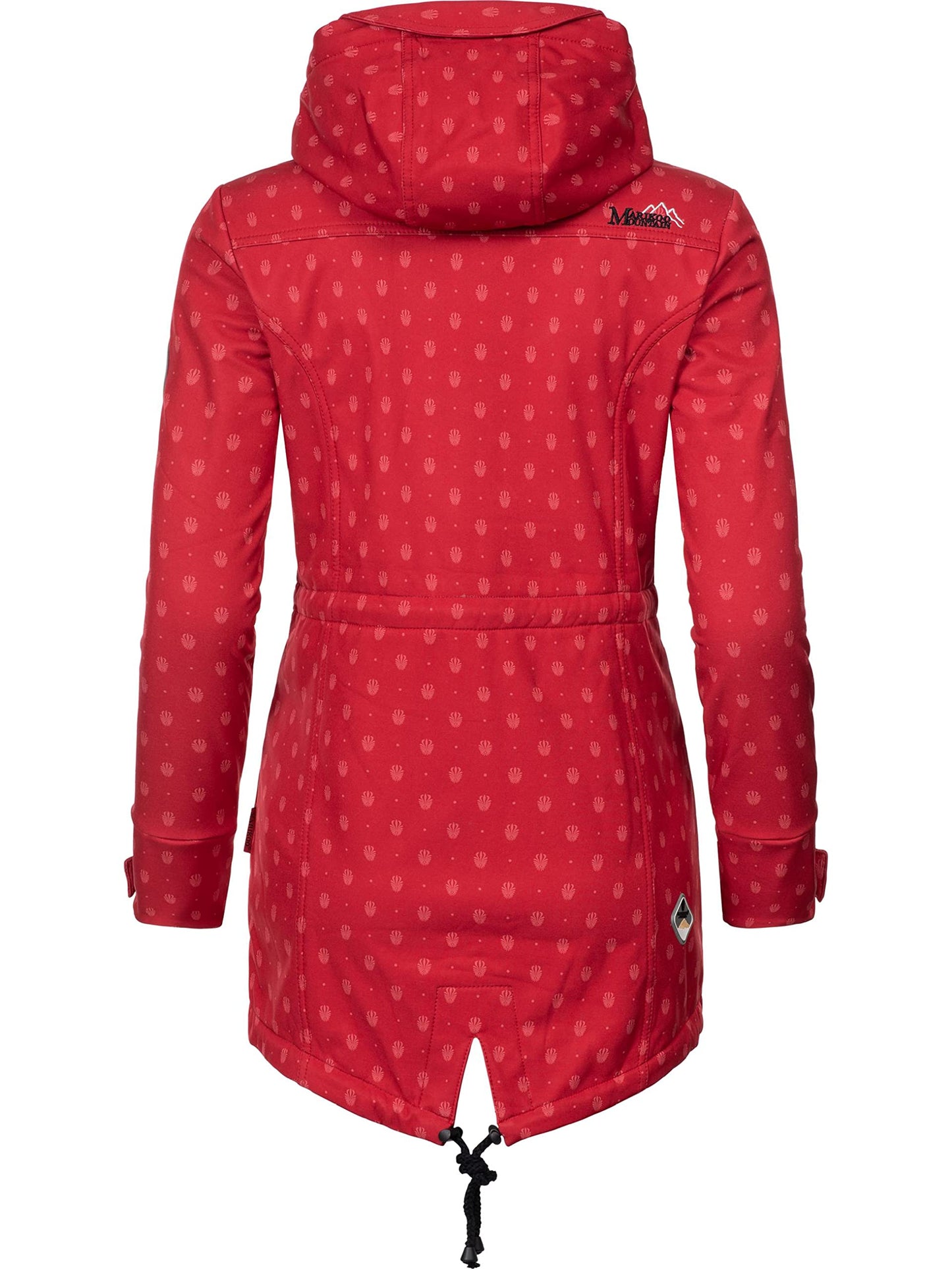 MARIKOO Damen Übergangsjacke Softshellmantel wasserdicht atmungsaktiv mit Kapuze Zimtzicke XS-3XL