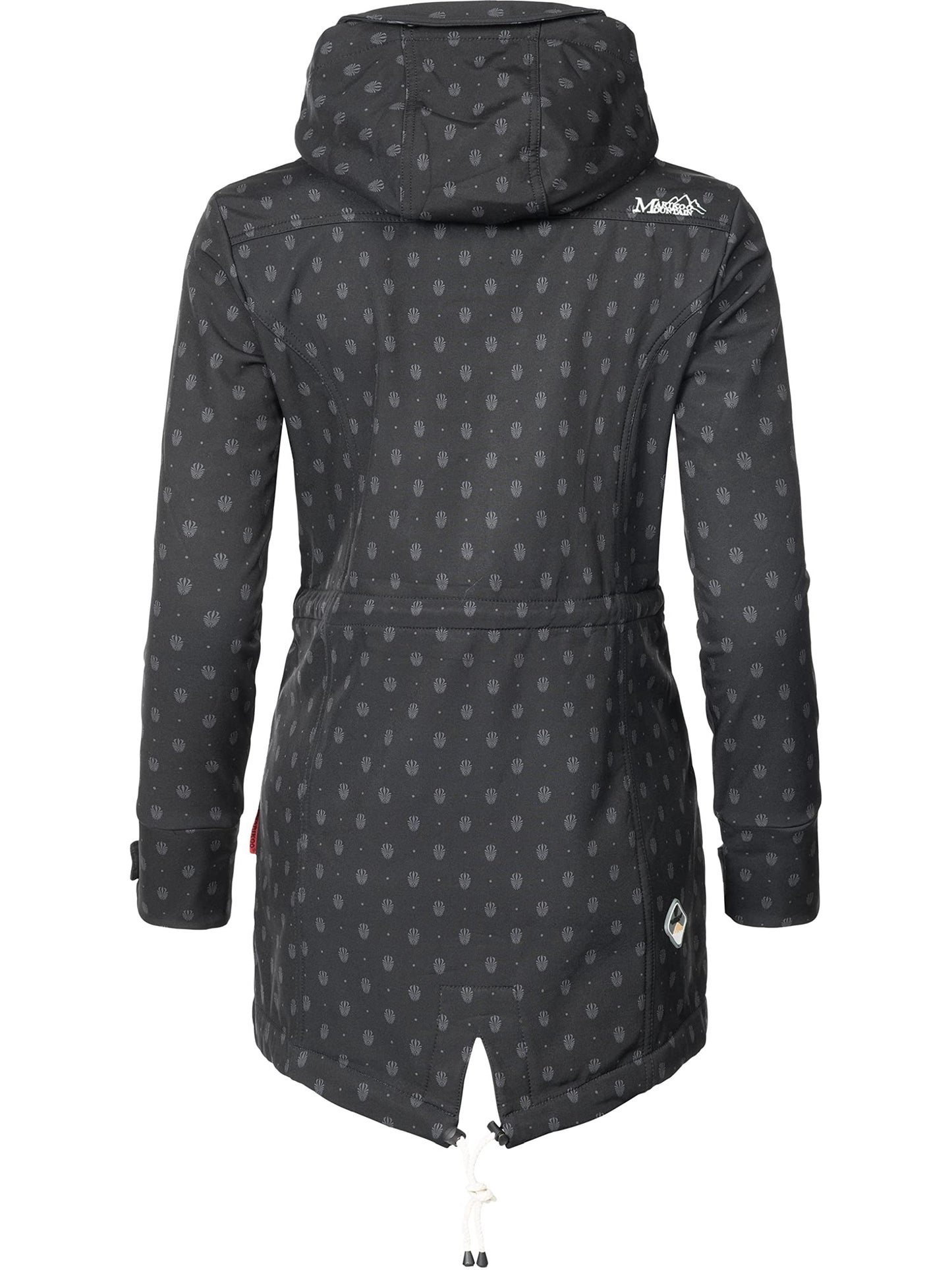 MARIKOO Damen Übergangsjacke Softshellmantel wasserdicht atmungsaktiv mit Kapuze Zimtzicke XS-3XL