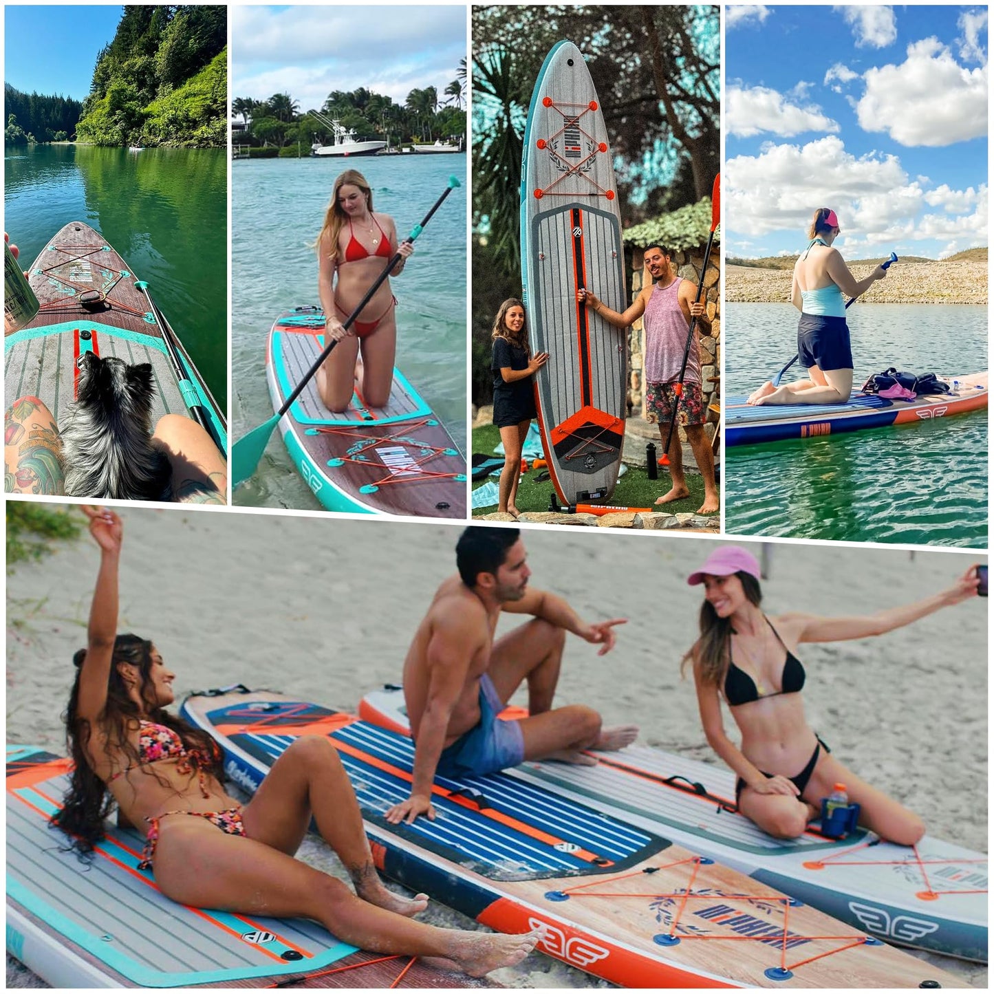 ELB Explore - Niphean Stand up Paddle Board mit Ausgewogenem Flügeldesign und robustem SUP Zubehör, 335cm Stabil Inflatable Paddle Boards for Adults, Sup Board, Stand up Paddling Board mit Sitz, Paddleboard