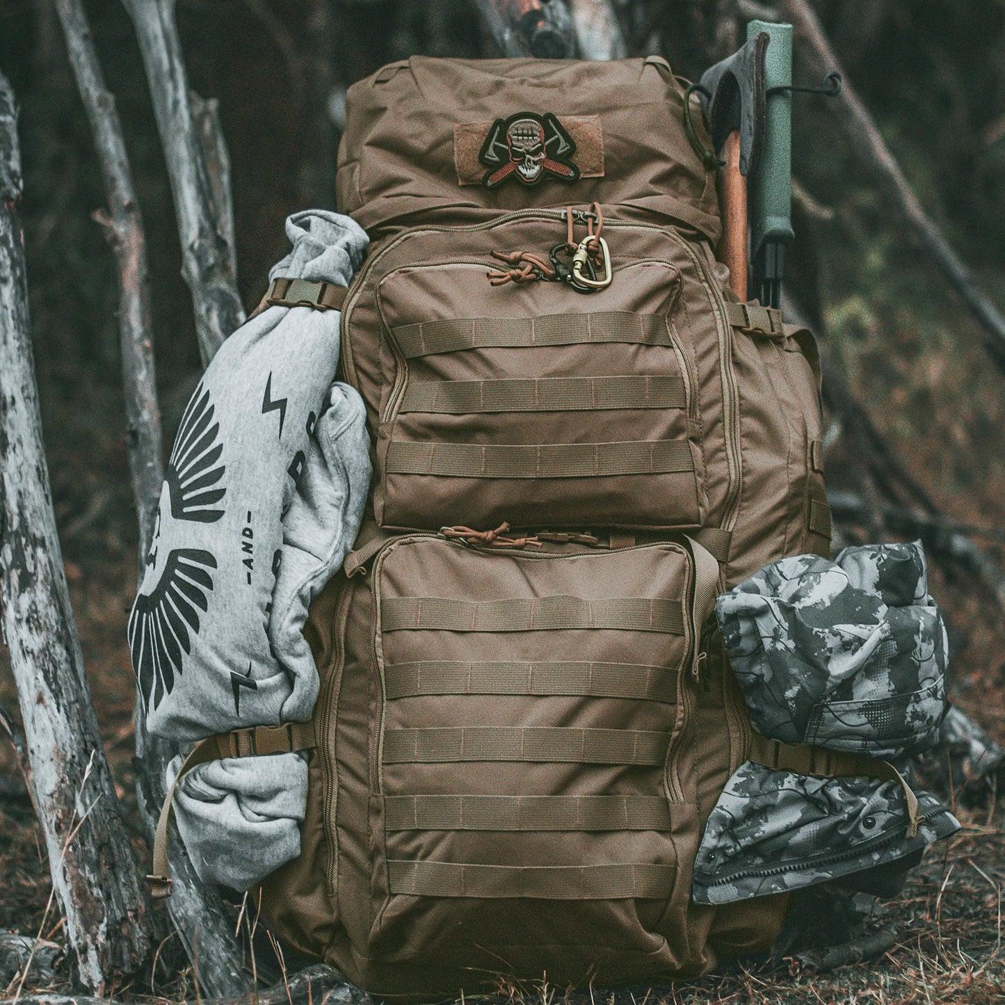 ELB Marder Mardingtop 75L Rucksack Taktischer Rucksack Wanderrucksack Trekkingrucksack YKK Zipper mit der großen Kapazität