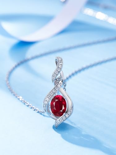 ELB See Leva Jewkis 925 Sterling Silber Edelstein Geburtsstein Halskette Infinity Anhänger Schmuck Geburtstag Schmuck für Frauen Mädchen Mutter, 40+5 CM