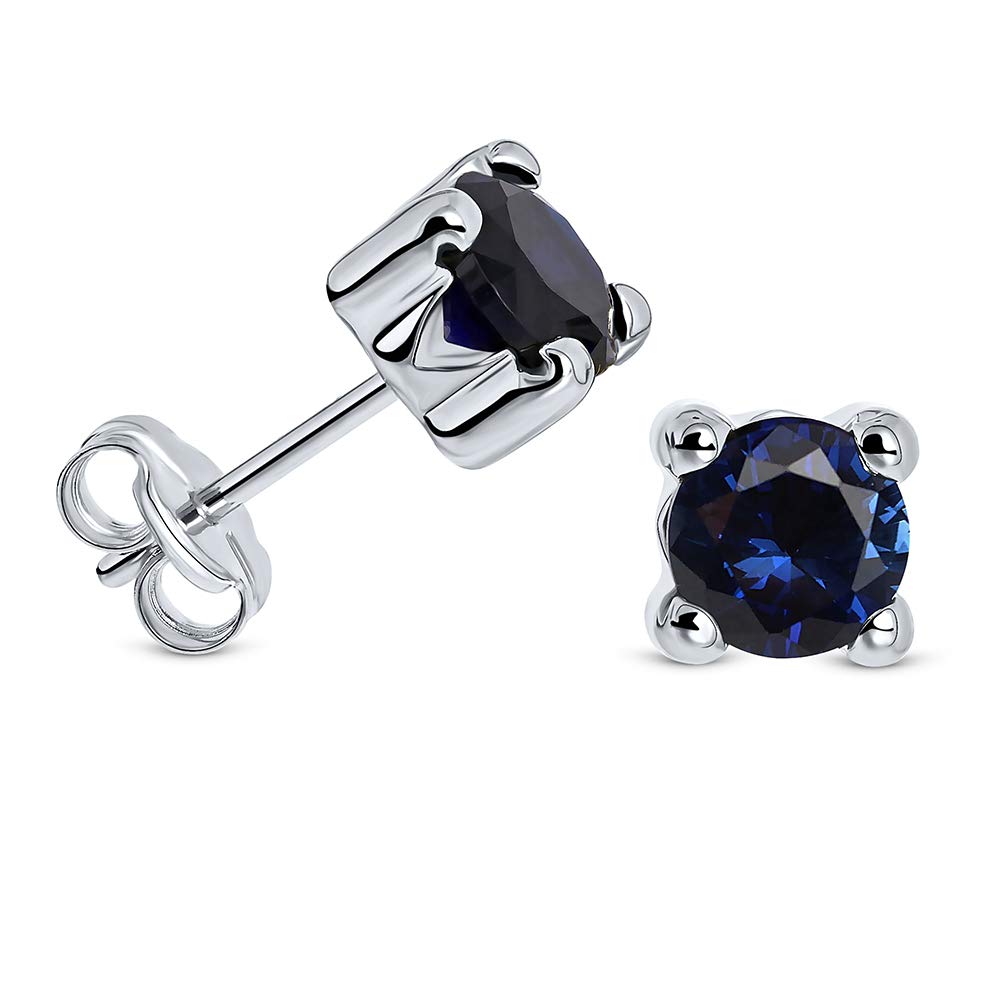 EDERSEENSUCHT- MIORE Schmuck, Ohrringe Damen, Ohrstecker Gold 375 9 Kt Gelbgold/Weißgold, Damenohrringe mit Zirkonia/Saphir/Rubin/Smaragd in Krappenfassung, goldene Ohrstecker Damen, Ohrschmuck