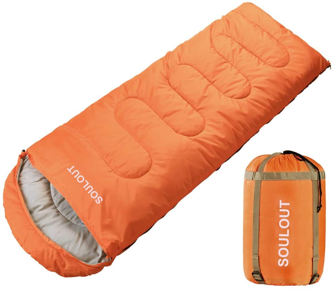 SOULOUT Schlafsack 3-4 Jahreszeiten - Wasserdichter Leichter Deckenschlafsack für Camping, Reisen und Outdoor-Aktivitäten -Ideal für Erwachsene und Kinder - 220 x 83 cm
