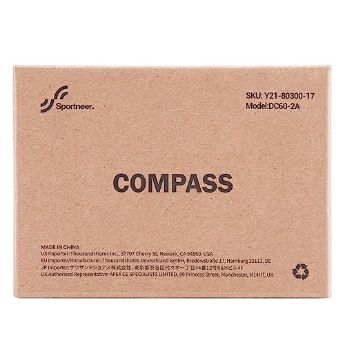 Sportneer Militär Marschkompass, Professioneller Taschenkompass Peilkompass Kompass Compass mit Tragschlaufe für Jagd Wandern und Aktivitäten Camping im Freien, Wasserfest und Stoßfest