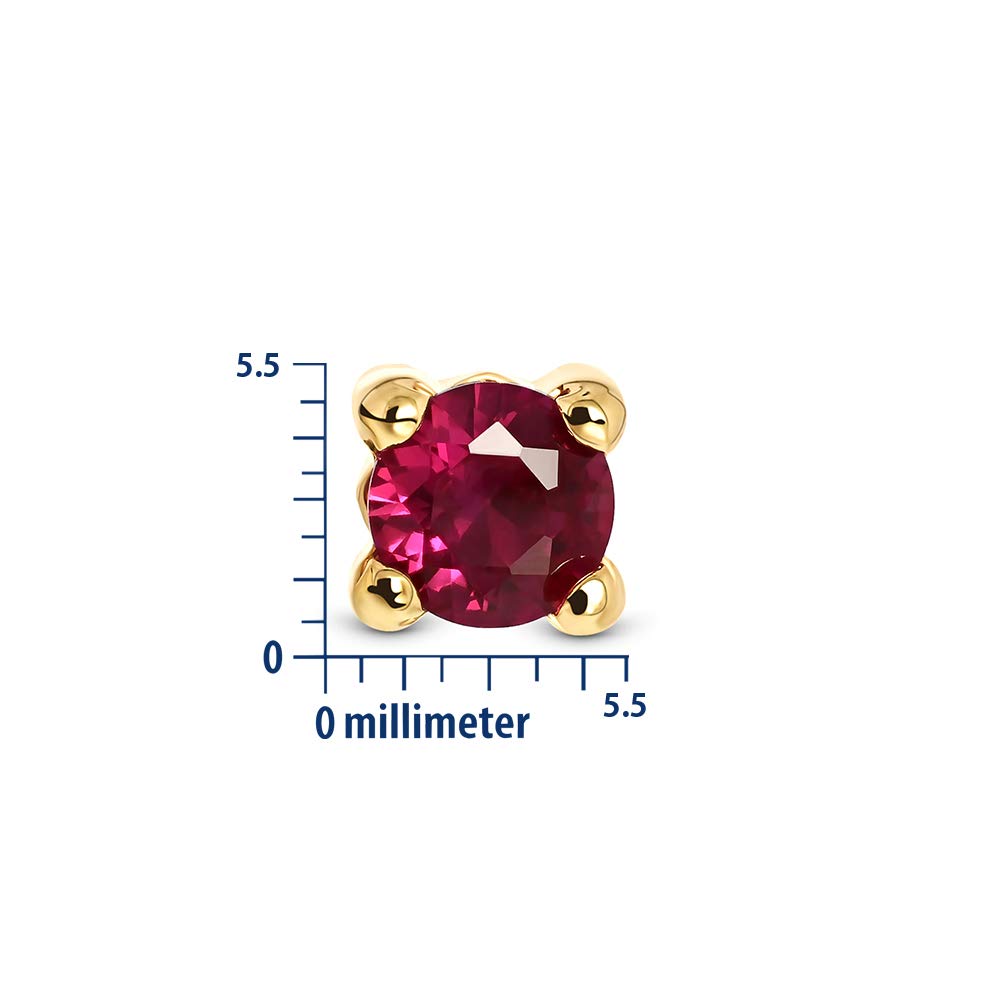 EDERSEENSUCHT- MIORE Schmuck, Ohrringe Damen, Ohrstecker Gold 375 9 Kt Gelbgold/Weißgold, Damenohrringe mit Zirkonia/Saphir/Rubin/Smaragd in Krappenfassung, goldene Ohrstecker Damen, Ohrschmuck