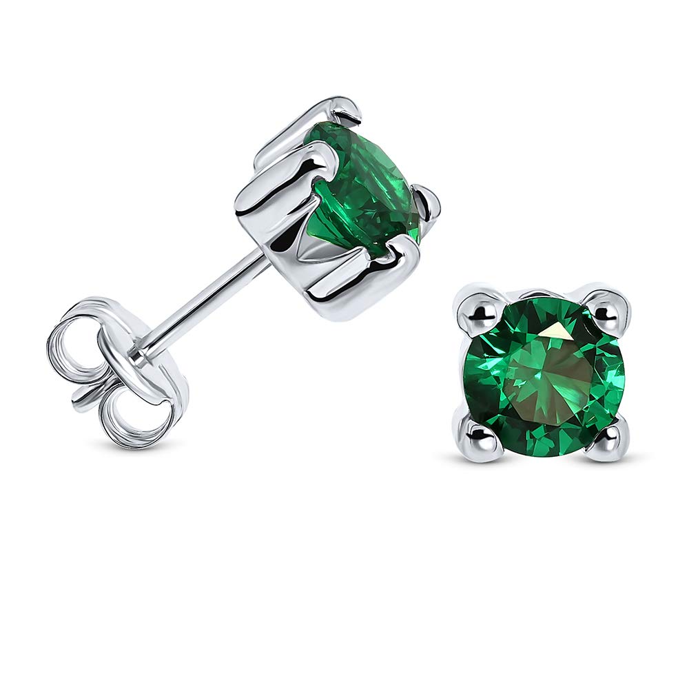 EDERSEENSUCHT- MIORE Schmuck, Ohrringe Damen, Ohrstecker Gold 375 9 Kt Gelbgold/Weißgold, Damenohrringe mit Zirkonia/Saphir/Rubin/Smaragd in Krappenfassung, goldene Ohrstecker Damen, Ohrschmuck