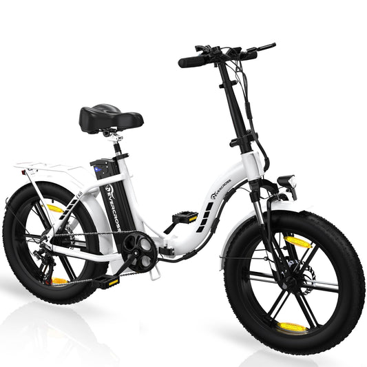 ELB- EVERCROSS EK6 Elektrofahrräder Erwachsene, faltbares E-Bike mit 20" x 4,0 Breiten Reifen, E Bike Mountainbike mit 7 Gang Getriebe, 48V 15AH Akku, 250W Motor, 33,2kg Gewicht, Doppelstoßdämpfern