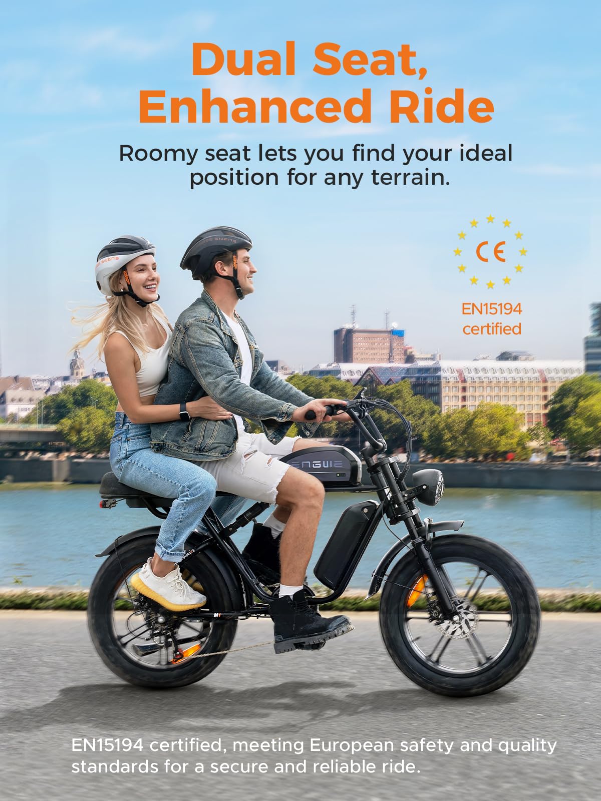 ELB Bigfoot ENGWE E Bike Herren Elektrofahrräder-Ebike mit einem Akku/ 2 Akkus, E-Bike 20 * 4.0 Zoll Fette Reifen, Ebike Herren bis zu 75km/150km/90km/170km, Elektrofahrrad 7-Gang, M20/M1