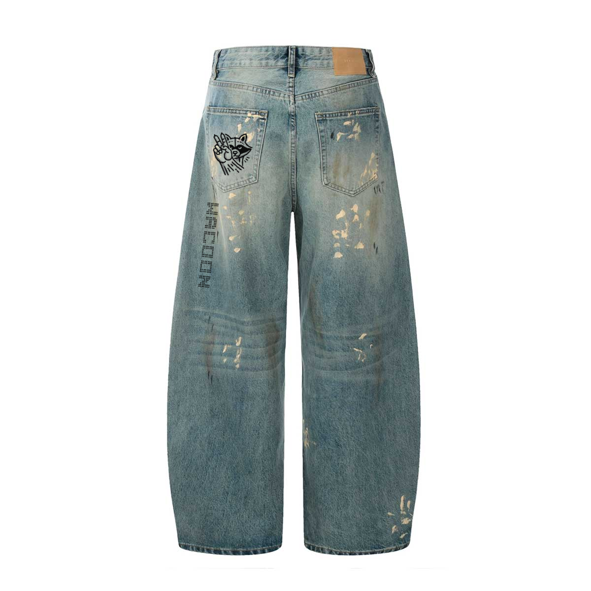WACOON 1a Hand-Painted Loose Streetwear Jeans