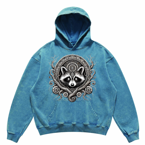 WACOON mystic Street Unisex Super Heavyweight Oversized Faded Hoodie(440GSM)