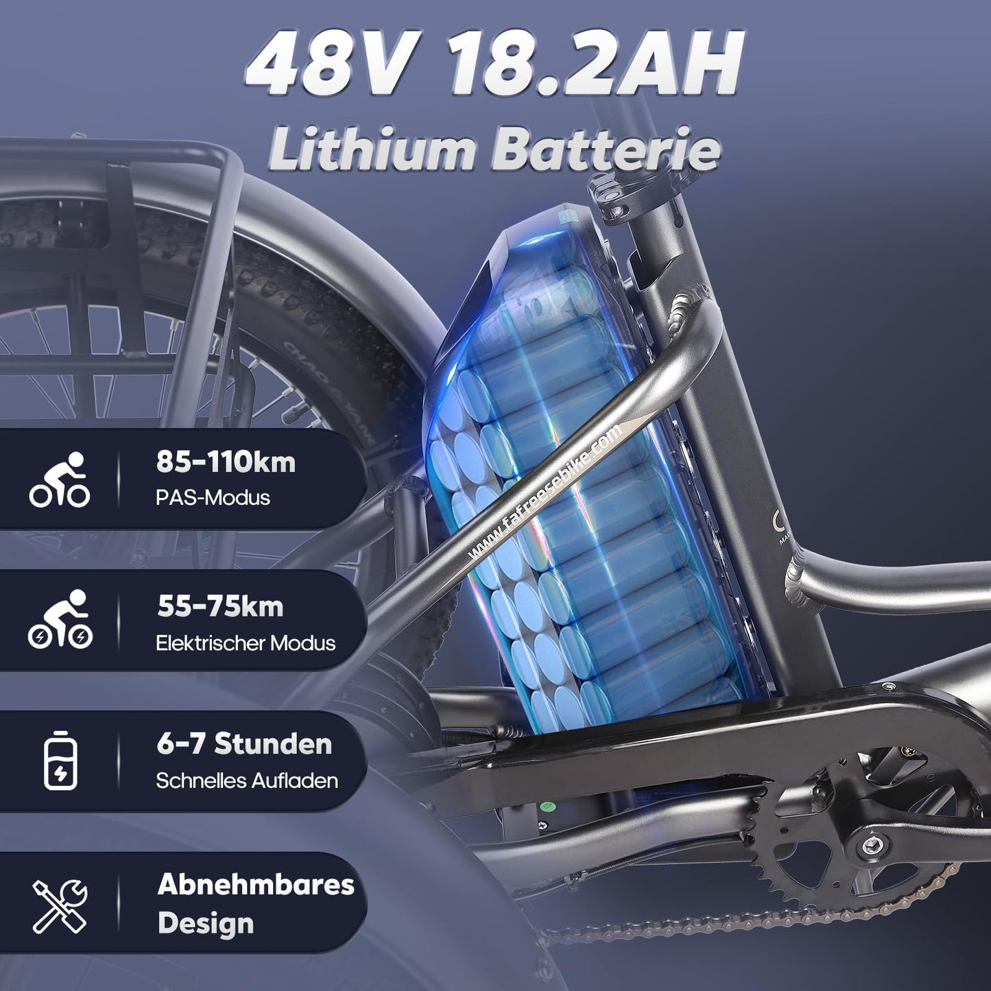 ELB trike Fafrees F20 Mate E Bike Dreirad Erwachsene Fat Klapprad, [ Offiziell ] E-Bike Lastenfahrrad 20 Zoll, Elektrofahrrad 180kg, Elektro Dreirad für Erwachsene, Ebike Fatbike 48V, 3 Rad Fahrrad Elektrisch