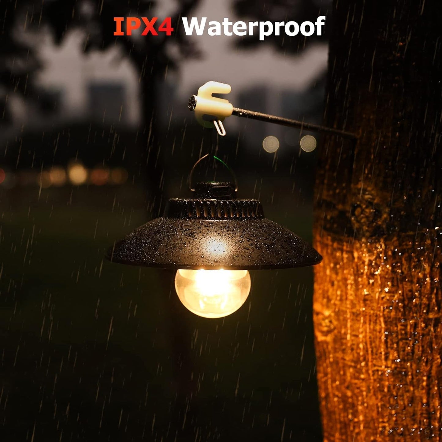 ELB Campinglampe Aufladbar, Yizhet Retro Campinglaterne LED Campingleuchte 200 Lumen IPX4 Wasserdicht 2600 mAh LED Camping Laterne Zeltlampe für Camping, Notfall Stromausfälle (Warmweiß)