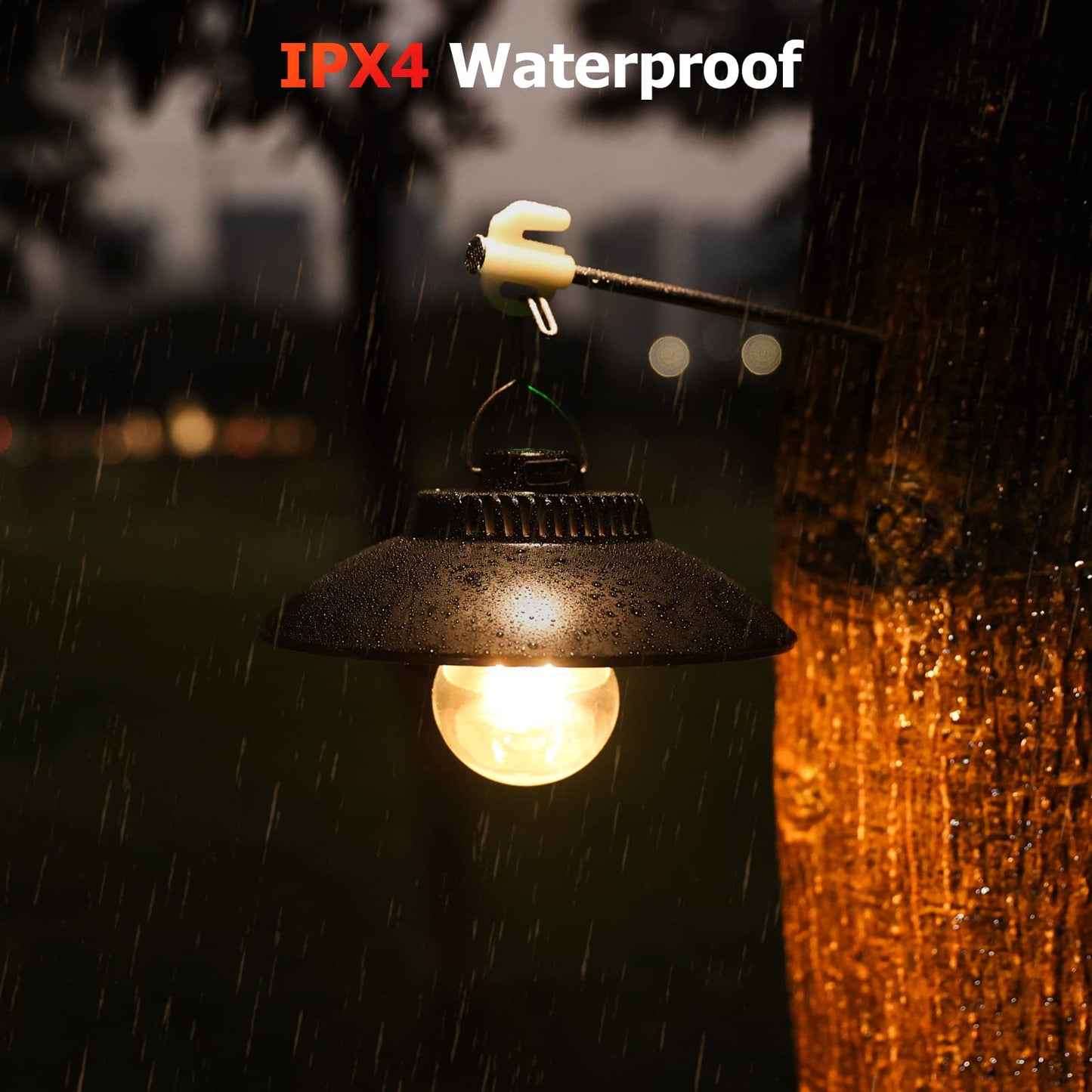 ELB Campinglampe Aufladbar, Yizhet Retro Campinglaterne LED Campingleuchte 200 Lumen IPX4 Wasserdicht 2600 mAh LED Camping Laterne Zeltlampe für Camping, Notfall Stromausfälle (Warmweiß)