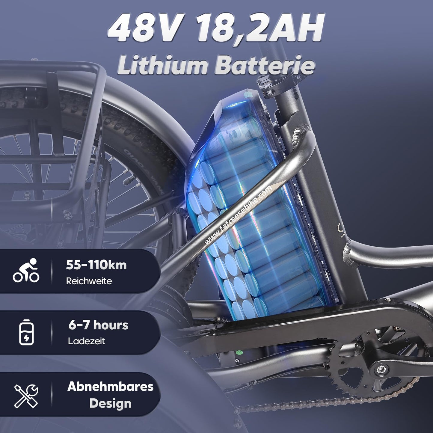 ELB trike Fafrees F20 Mate E Bike Dreirad Erwachsene Fat Klapprad, [ Offiziell ] E-Bike Lastenfahrrad 20 Zoll, Elektrofahrrad 180kg, Elektro Dreirad für Erwachsene, Ebike Fatbike 48V, 3 Rad Fahrrad Elektrisch