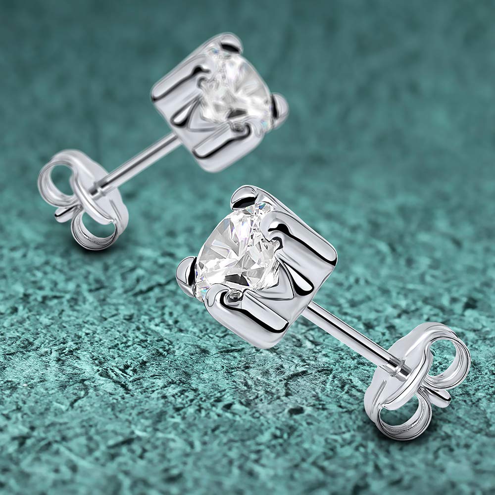 EDERSEENSUCHT- MIORE Schmuck, Ohrringe Damen, Ohrstecker Gold 375 9 Kt Gelbgold/Weißgold, Damenohrringe mit Zirkonia/Saphir/Rubin/Smaragd in Krappenfassung, goldene Ohrstecker Damen, Ohrschmuck