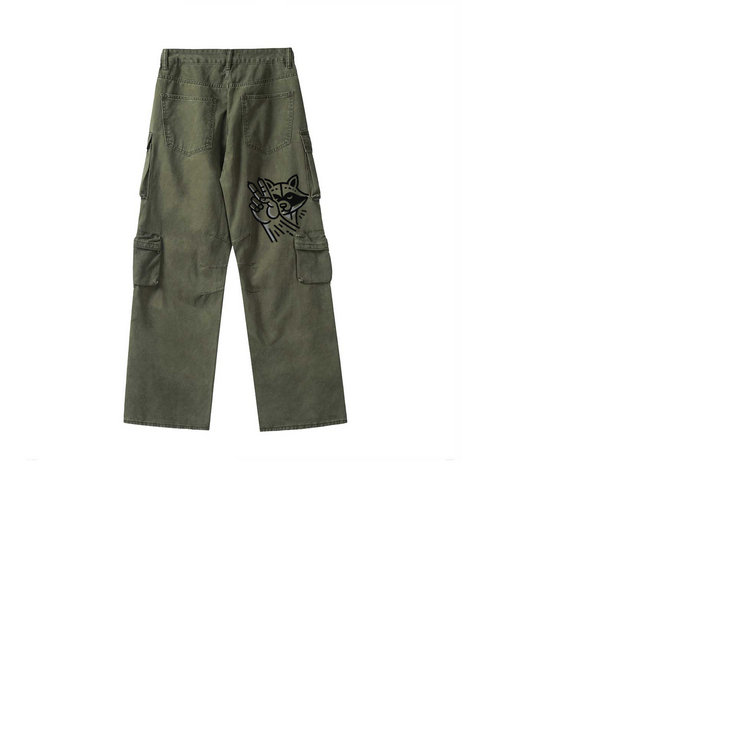 WACOON Working Vintage Multi-Pocket Cargo Hose