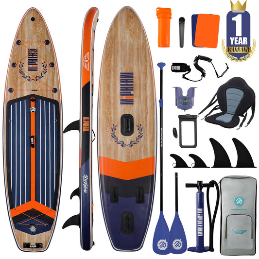 ELB Explore - Niphean Stand up Paddle Board mit Ausgewogenem Flügeldesign und robustem SUP Zubehör, 335cm Stabil Inflatable Paddle Boards for Adults, Sup Board, Stand up Paddling Board mit Sitz, Paddleboard
